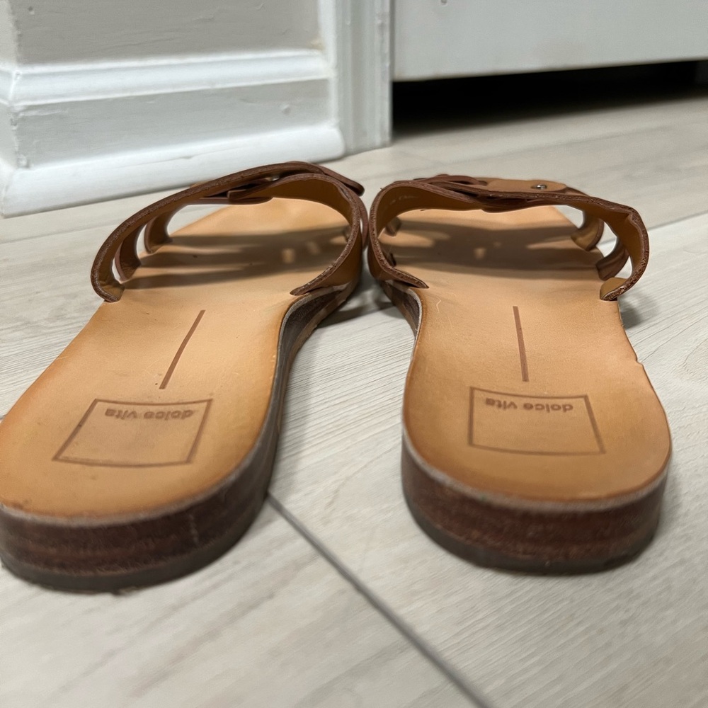 Dolce Vita Tan Size 8 Cait Slides - Picture 6 of 9